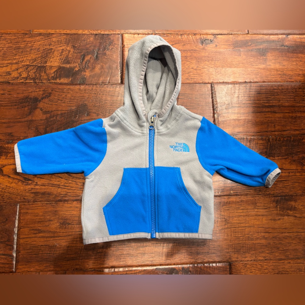The North Face Kids Blue and Gray Hoodie
